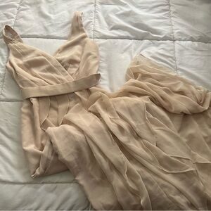 Vera Wang formal champagne dress